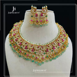 Kundan jadau Bridal Necklace with Earrings