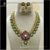 Kundan jadau lotus necklace with earrings