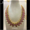Kundan jadau Long mango haram without pendant with earrings