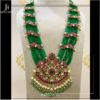 Kundan jadau pendant with beads mala