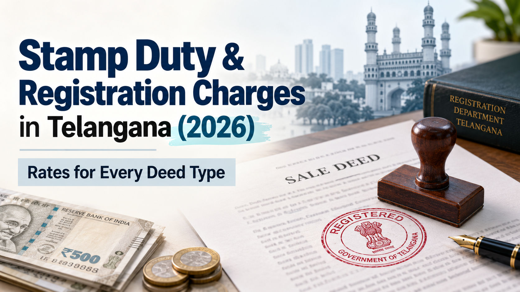 Stamp Duty and Registration Charges in Telangana (2026): Rates for Every Deed Type