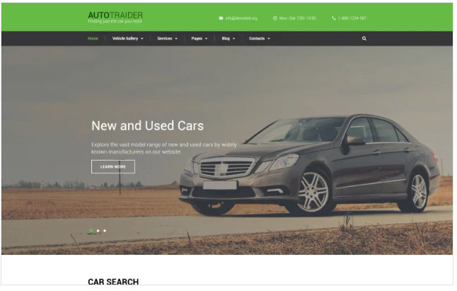 Autotrader Website Template Free Download