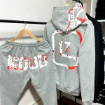 Conjunto Serigrafía Adulto | Loud Rich Or Dead Sangre | Gris - Imagen 2