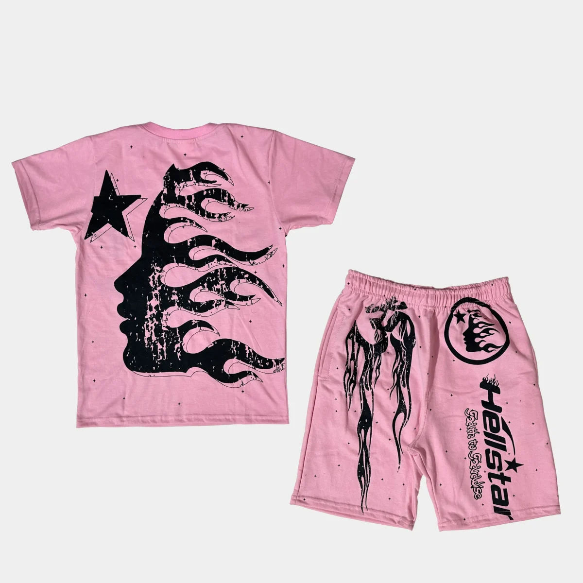 Short y Polera Adulto | Hellstar Path To Paradise | Rosado - Imagen 2