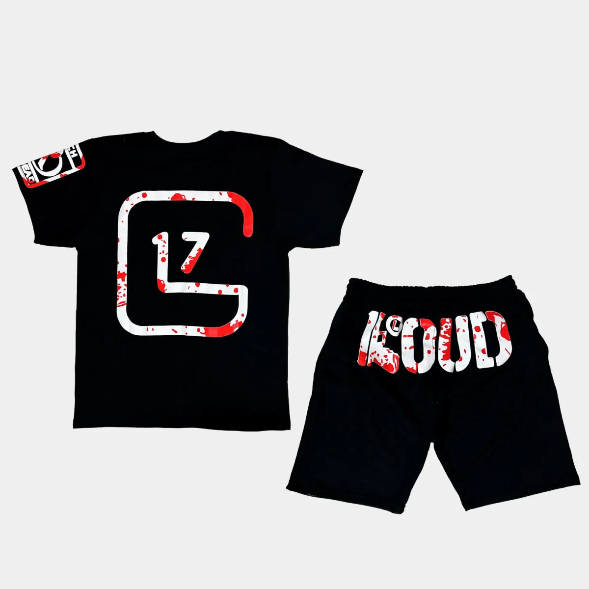 Conjunto Serigrafía Niño | Loud Rich Or Dead| Negro - Imagen 2