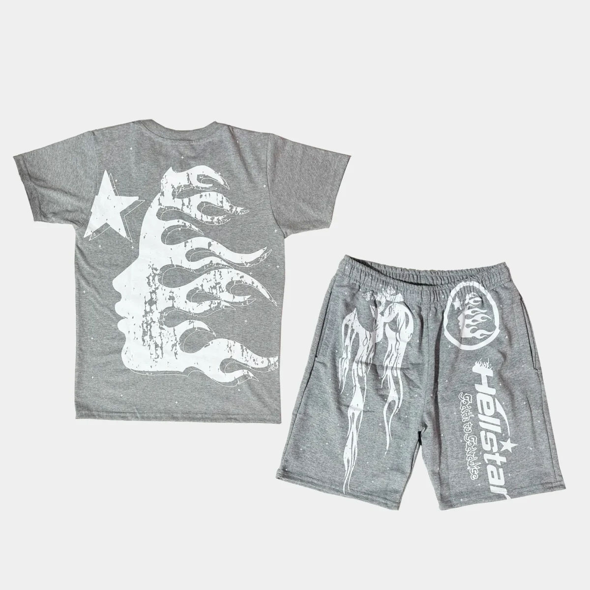 Short y Polera Adulto | Hellstar Path To Paradise | Gris - Imagen 2