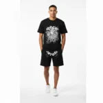 Short y Polera Adulto | Sp5der | Negro-Blanco - Imagen 2