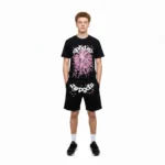 Short y Polera Adulto | Sp5der | Negro-Rosa - Imagen 2
