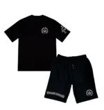 Short y Polera Adulto | Chrome Hearts | Negro