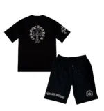 Short y Polera Adulto | Chrome Hearts | Negro - Imagen 2