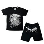 Short y Polera Adulto | Sp5der | Negro-Blanco