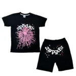 Short y Polera Adulto | Sp5der | Negro-Rosa