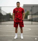 Short y Polera Adulto | Jordan Multilogo | Rojo - Imagen 2