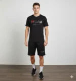 Short y Polera Adulto | Trapstar It's a Secret | Negro-Rojo - Imagen 2