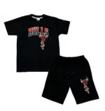 Short y Polera Adulto | Chicago Bulls | Negro