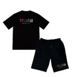 Short y Polera Adulto | Trapstar It's a Secret | Negro-Rojo