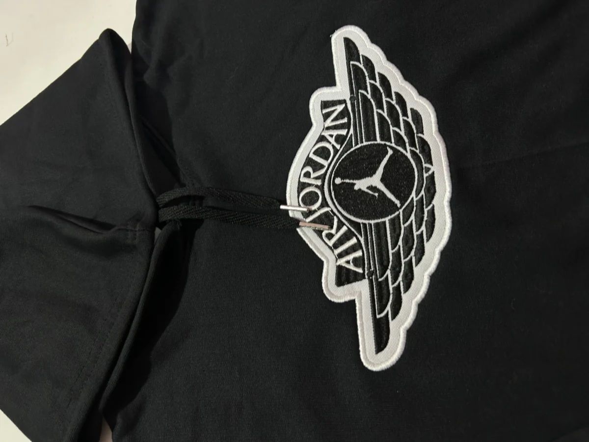 Conjunto Bordado Adulto | Jordan Wingman | Negro - Imagen 2