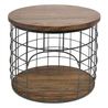 Picture of Bistro Timber and Metal Side Table - Charcoal