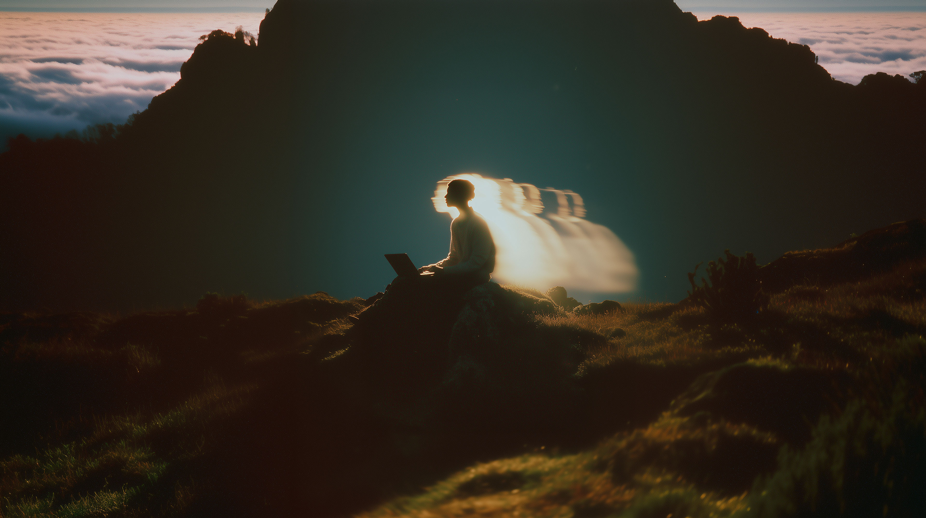 Perplexity Silhouette Above Clouds - free nature HD wallpaper