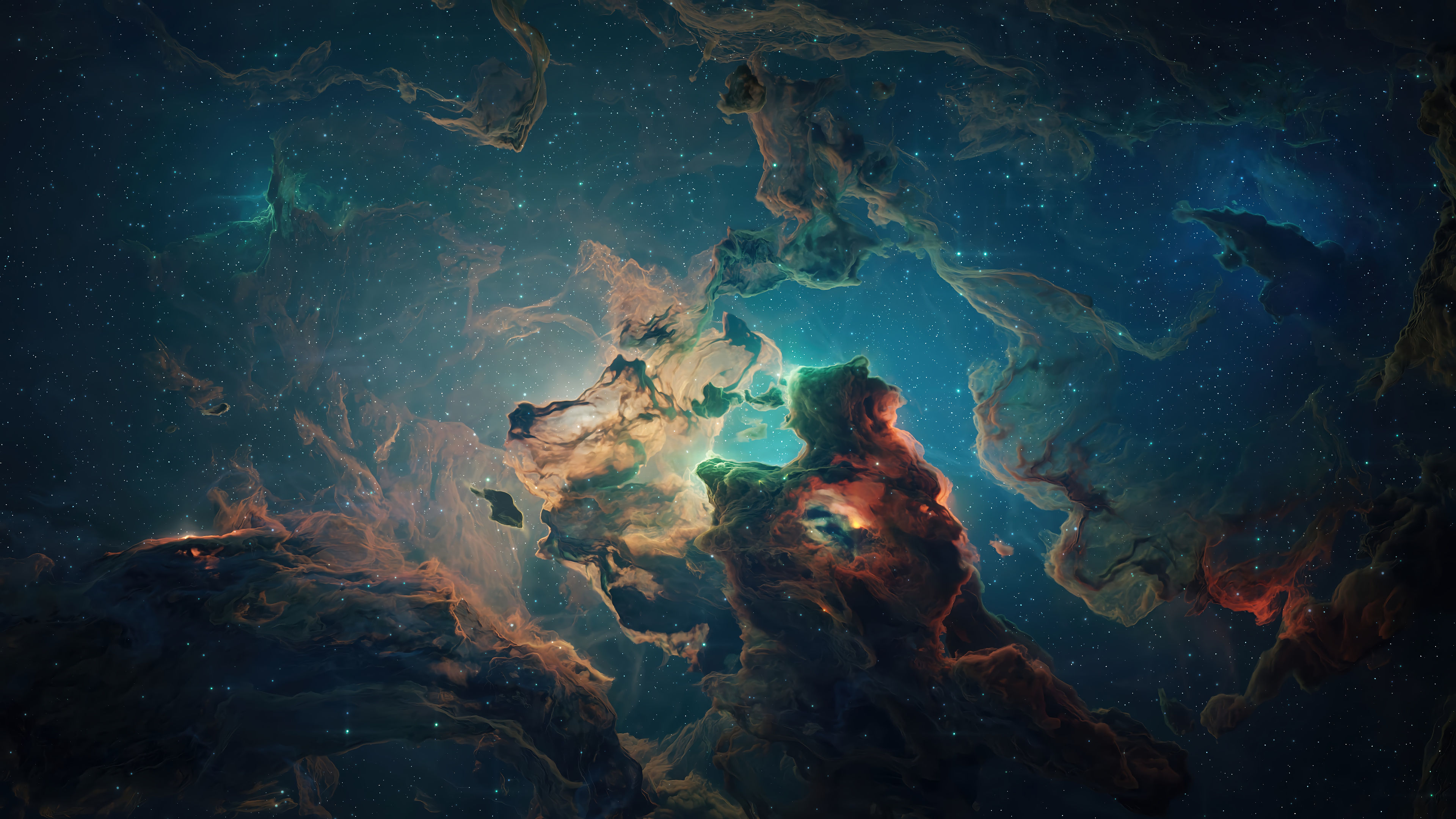 Space Cosmic Nebula 4K - free space HD wallpaper