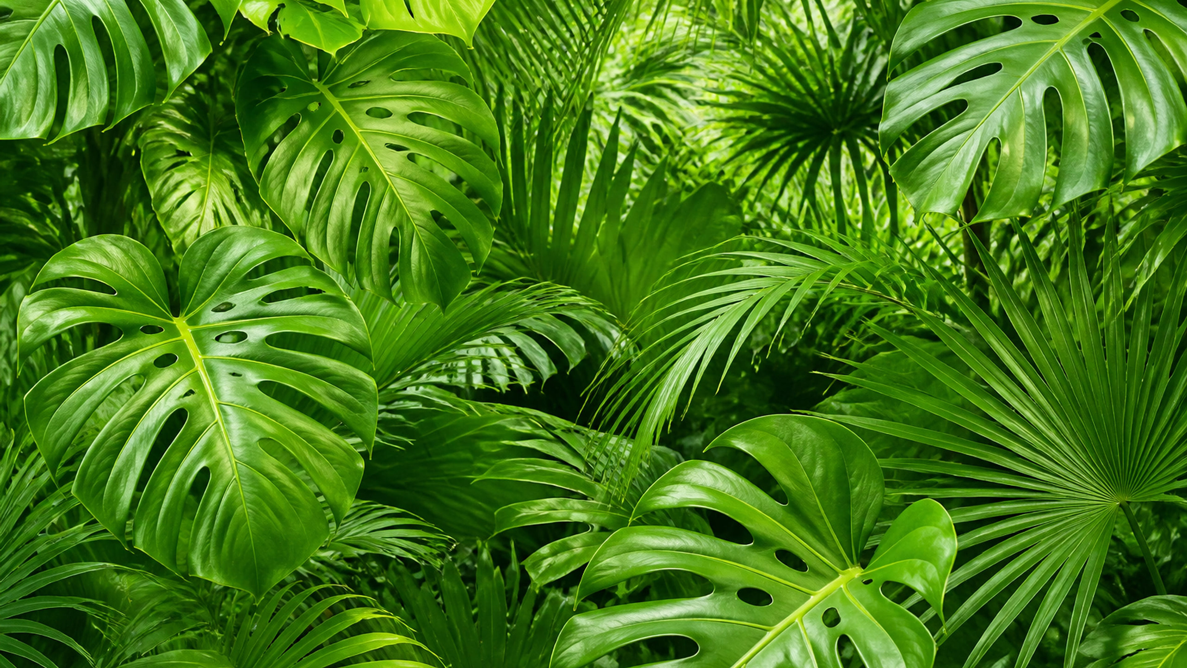 Tropical Monstera Jungle Leaves - free nature HD wallpaper