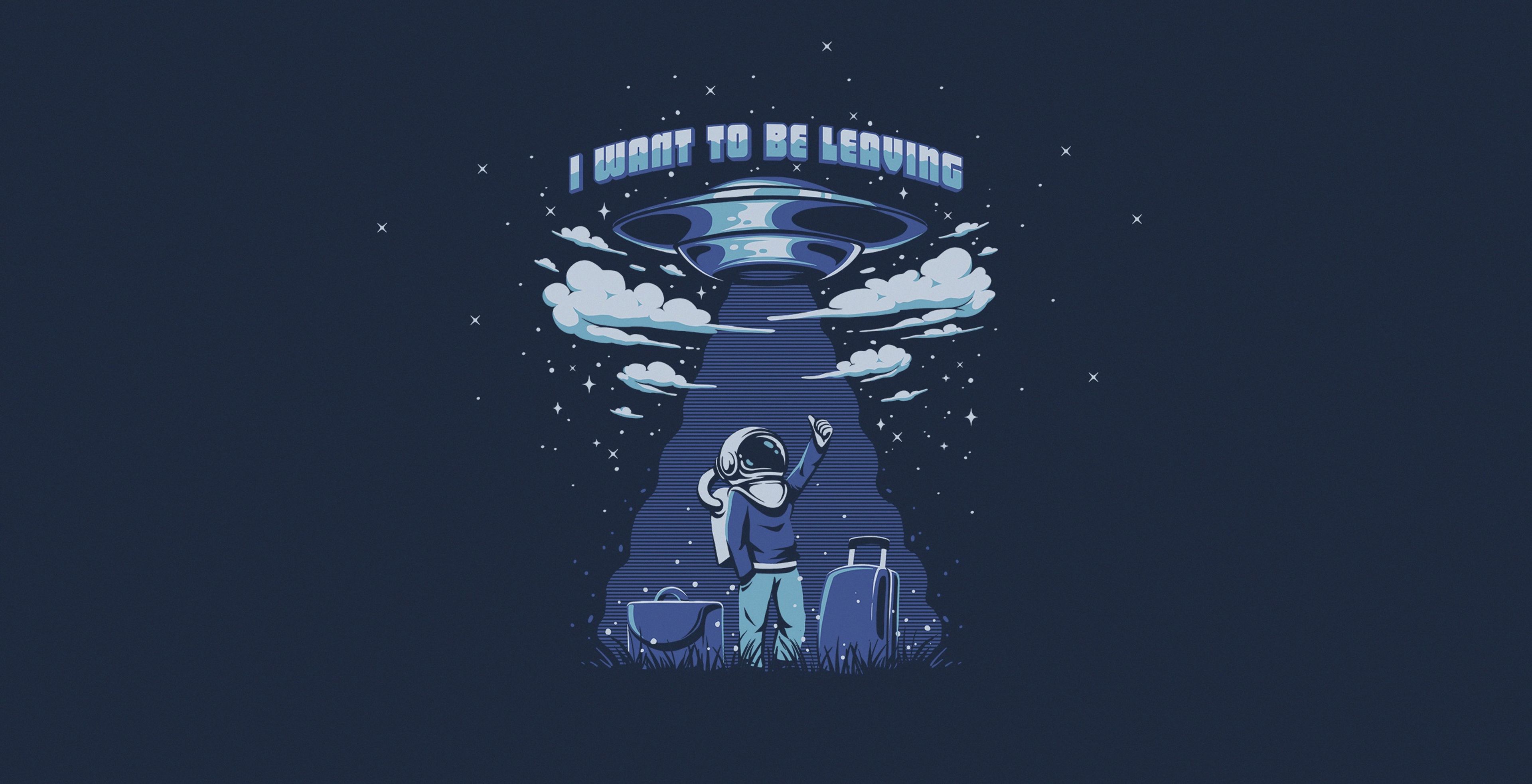 Ufo Alien Spaceship - free minimalist HD wallpaper
