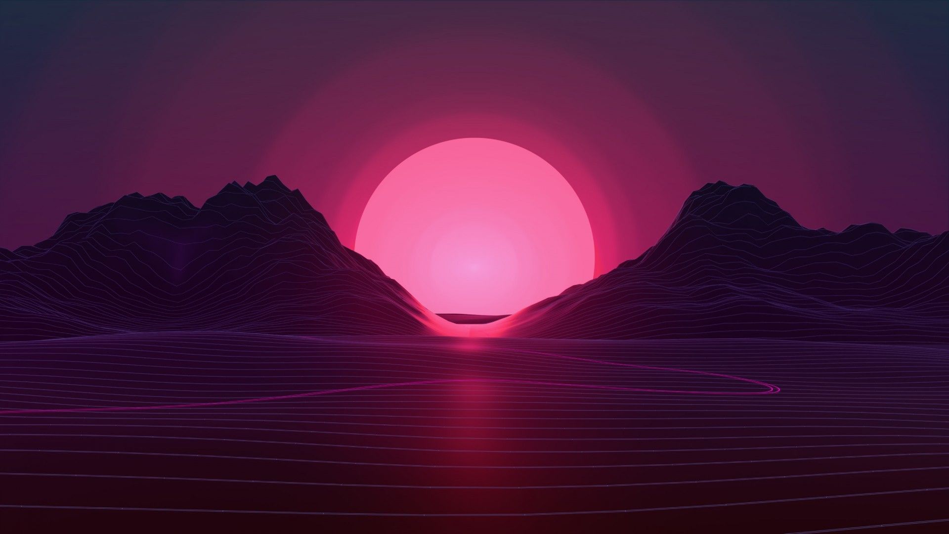 Sunset Aesthetic Digital Art