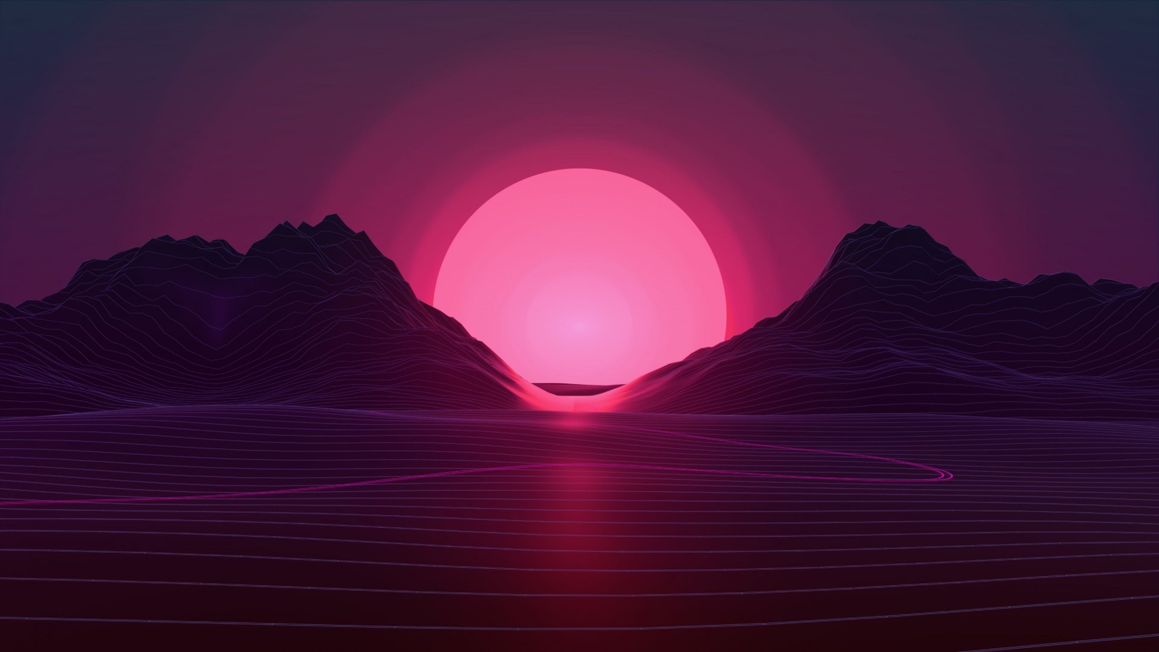 Sunset Aesthetic Digital Art