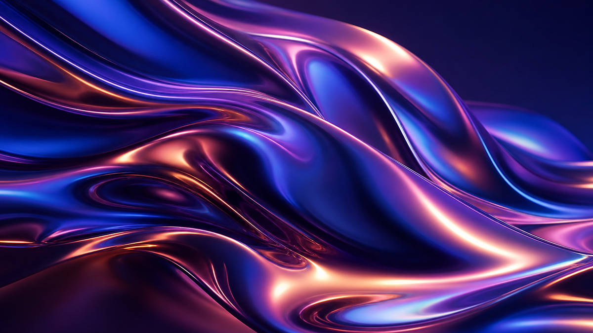 Liquid chrome abstract wallpaper demonstrating fine 4K detail
