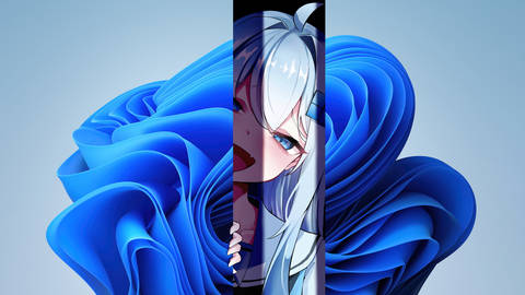 Anime Girl Windows 11 4K - Technology wallpaper