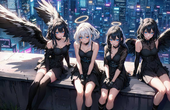 Anime Girls Angels wallpaper for MacBook Pro 16-inch (3456x2234)