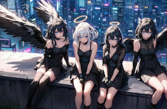 Anime Girls Angels wallpaper for MacBook Pro 14-inch (3024x1964)