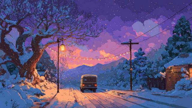 Beautiful Aesthetic Snowfall - 1080p laptop wallpaper