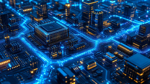 Circuit Board City - Technology wallpaper