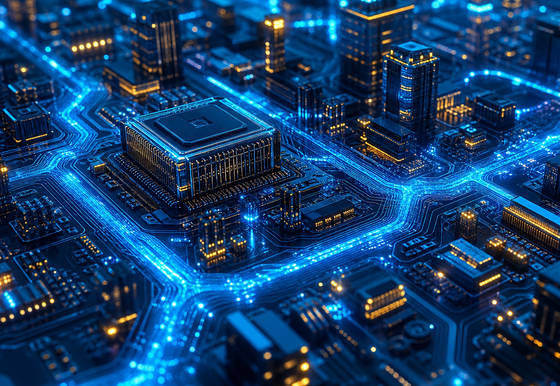 Circuit Board City wallpaper for iPad Pro 11-inch (2420x1668)