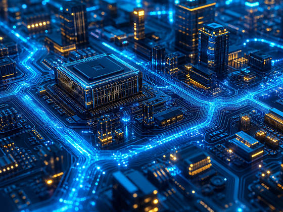 Circuit Board City wallpaper for iPad Pro 13-inch (2752x2064)