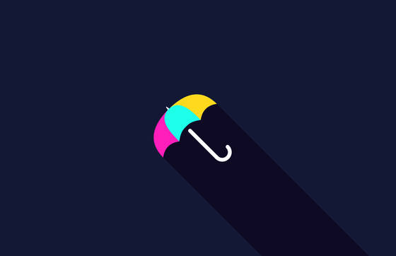Cmyk Umbrella Minimalist wallpaper for MacBook Pro 16-inch (3456x2234)