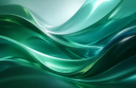 Emerald Glass Flow wallpaper for MacBook Pro 14-inch (3024x1964)