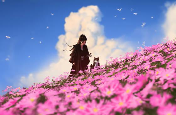 Flower Fields wallpaper for iPad mini (2266x1488)