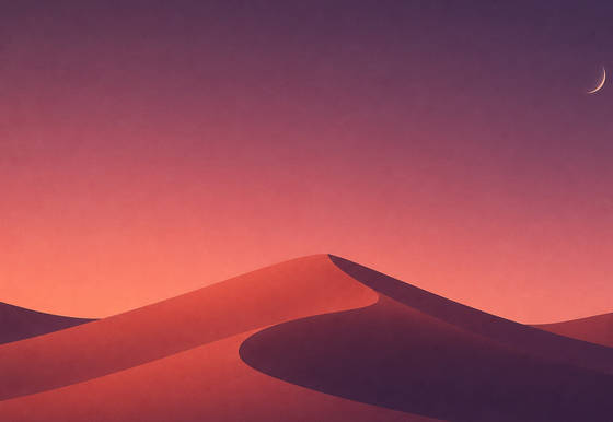 Minimal Desert Dunes at Dusk wallpaper for iPad Pro 11-inch (2420x1668)