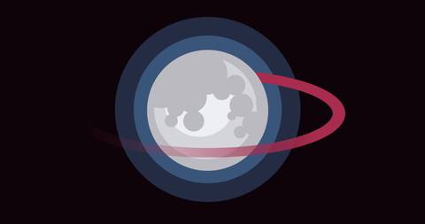 Moon Illustration - Minimalist wallpaper