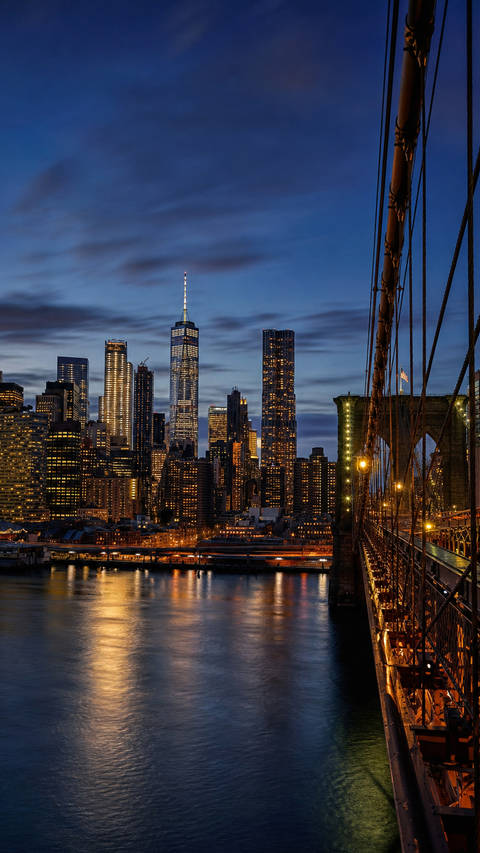 Brooklyn Bridge Blue Hour - City wallpaper