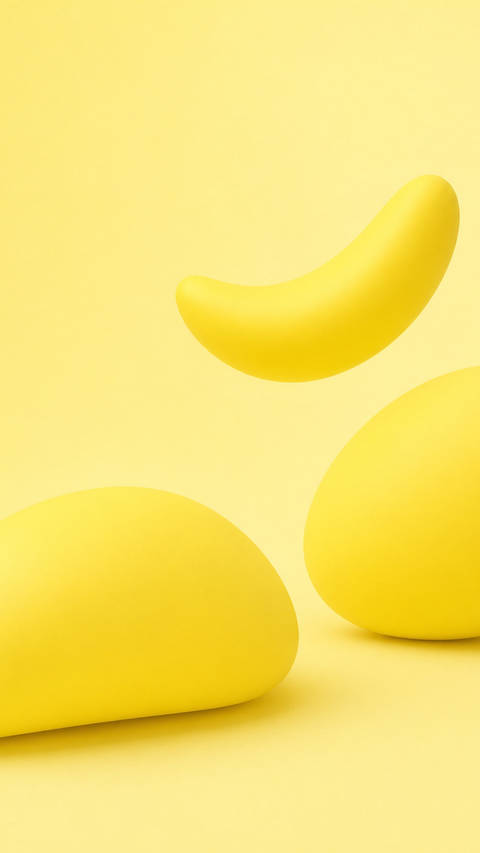 Pastel Yellow 3D Shapes - Minimalist wallpaper
