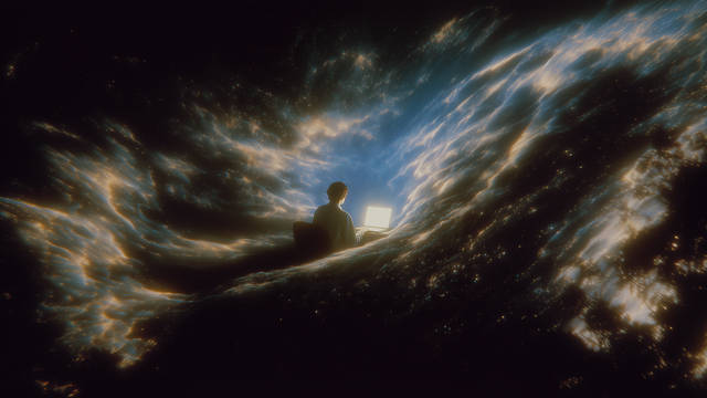 Perplexity Cinematic Landscape Glow - 2K laptop wallpaper
