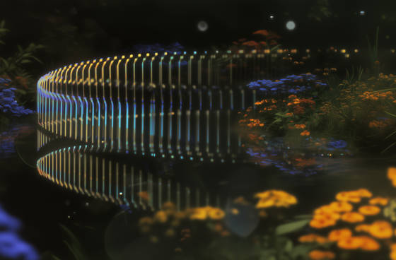 Perplexity Glowing Helix Garden wallpaper for iPad mini (2266x1488)