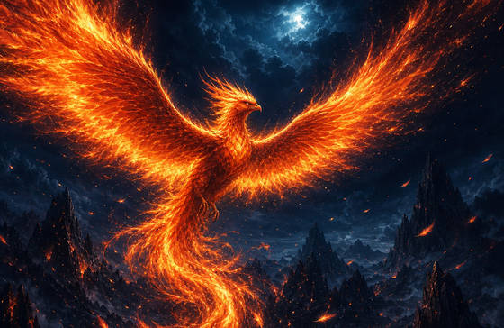 Phoenix of Ember and Flame wallpaper for MacBook Pro 14-inch (3024x1964)