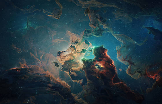 Space Cosmic Nebula 4K wallpaper for MacBook Pro 16-inch (3456x2234)