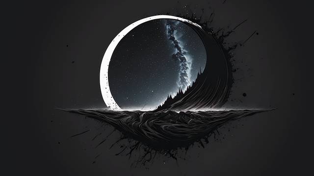 Splash Black And White - 1080p laptop wallpaper