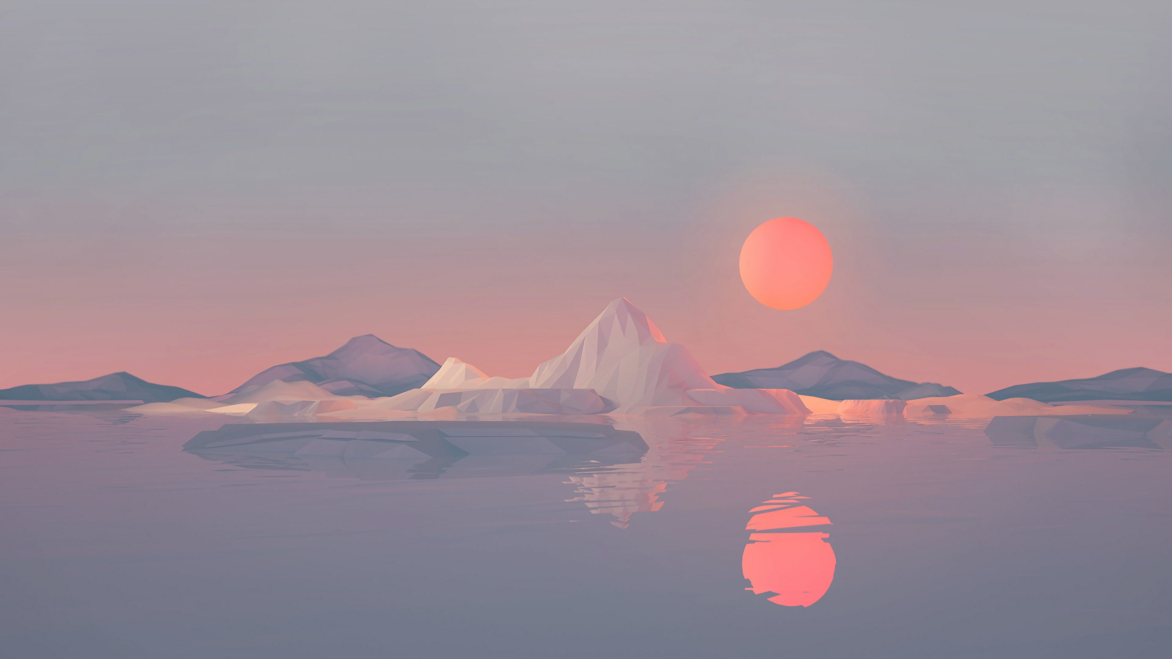 Sunset Between Mountains