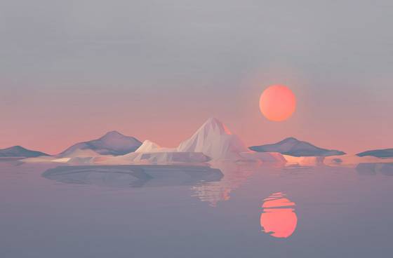 Sunset Between Mountains wallpaper for iPad mini (2266x1488)